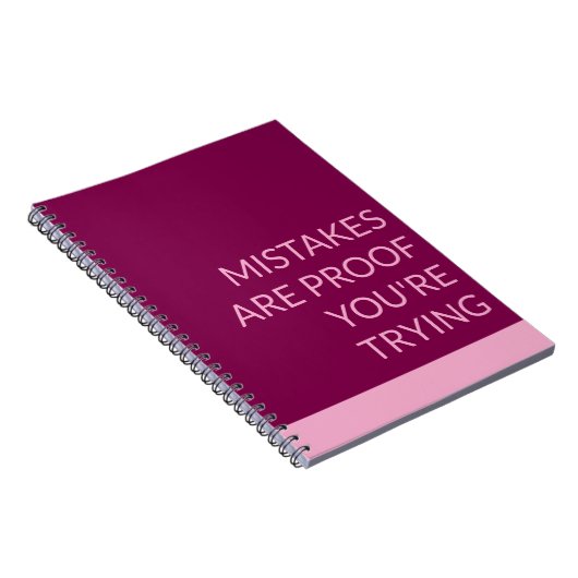 Roze fouten zijn het bewijs dat je het probeert notitieboek (Rechterzijde)