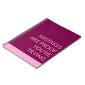 Roze fouten zijn het bewijs dat je het probeert notitieboek (Linkerzijde)