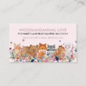 Roze FOX RABBIT LAMB BEER SQUIRREL veterinair Visitekaartje (Voorkant)