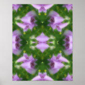 Roze Foxglove Flowers Abstract Poster (Voorkant)
