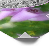 Roze Foxglove Flowers Lijst Creëer Uw eigen foto Poster (Hoek)