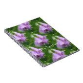 Roze Foxglove Flowers Natuur Art Pattern Notitieboek (Rechterzijde)