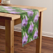 Roze Foxglove Flowers Natuur Patroon Korte Tafelloper (Voorbeeld)