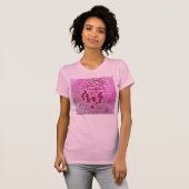 Roze Foxglove Petal Dames T Shirt (Voorkant volledig)