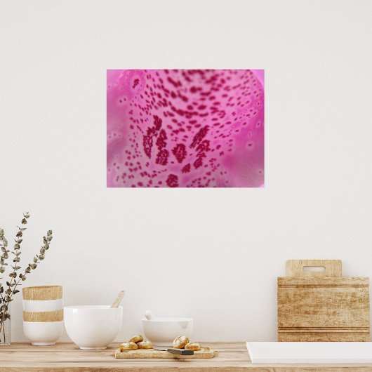 Roze Foxglove Petal Print (Keuken)