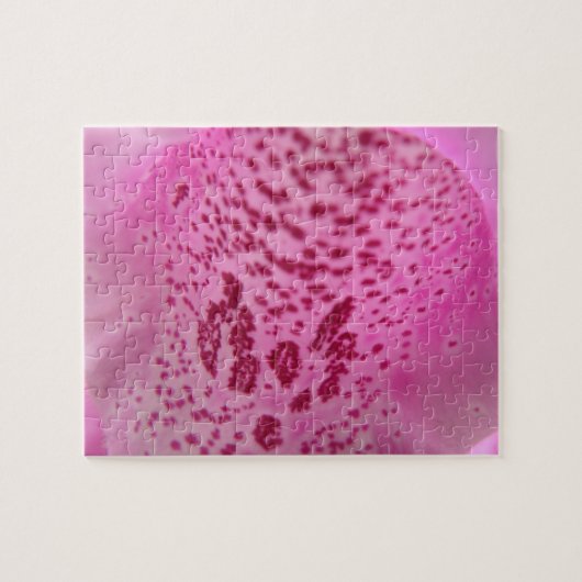 Roze Foxglove Petal Puzzle Legpuzzel (Horizontaal)