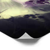 Roze foxglove-ventilator zwart-wit, partiële kleur poster (Hoek)