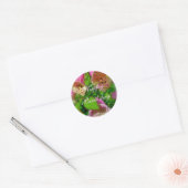 Roze Foxhandschoenen Happy Birthday Sticker (Envelop)