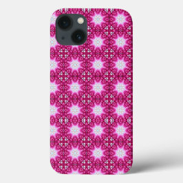 Roze fractal bloemen mandala patroon Case-Mate iPhone case