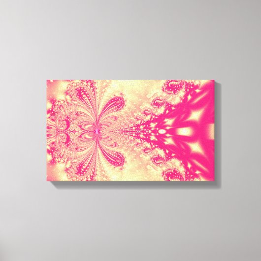 Roze fractal Canvas Art (Voorkant)