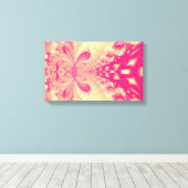 Roze fractal Canvas Art Afdruk (Insitu (Houten vloer))
