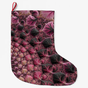 Roze fractal grote kerstsok