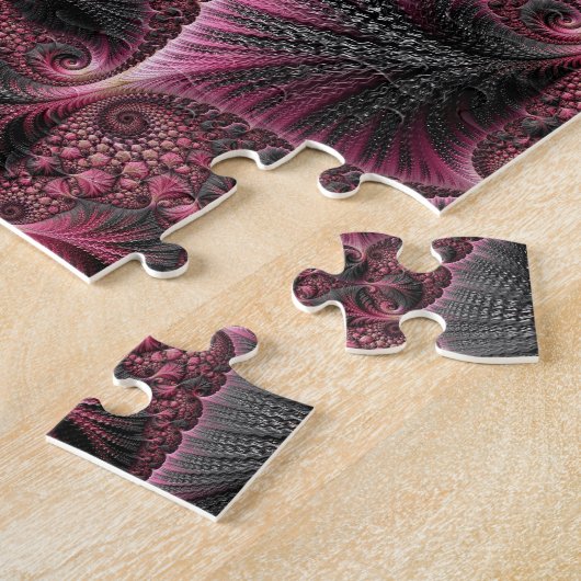 Roze fractal legpuzzel (Zijkant)