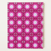 Roze Fractal mandala - bloemen gepersonaliseerd Planner (Achterkant)