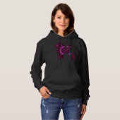 Roze fractal poedel hoodie (Voorkant volledig)