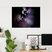  Roze Fractal Poster (Thuiskantoor)