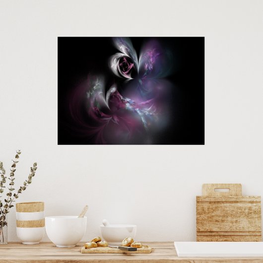  Roze Fractal Poster (Keuken)