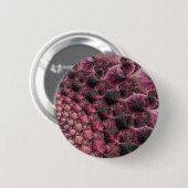 Roze fractal ronde button 5,7 cm (Voorkant /achterkant)