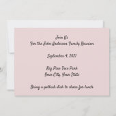 Roze fractal Tree 3 Generation Family Reunion Kaart (Achterkant)