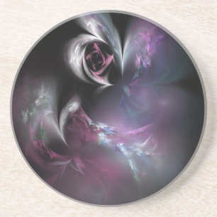 Roze Fractal Zandsteen Onderzetter