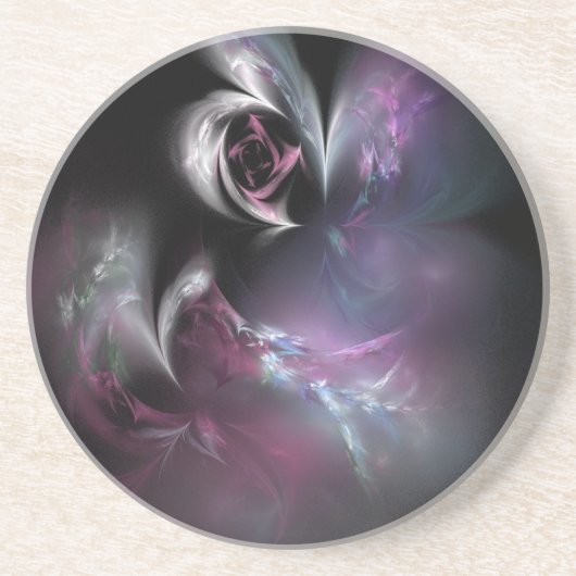 Roze Fractal Zandsteen Onderzetter (Voorkant)