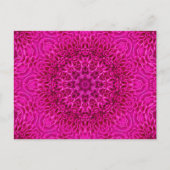 Roze  fractale Kaleidoscoop Briefkaart (Voorkant)