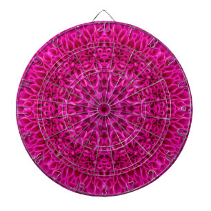 Roze  fractale Kaleidoscoop Dartbord