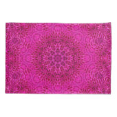 Roze  fractale Kaleidoscoop Kussensloop (Achterkant)