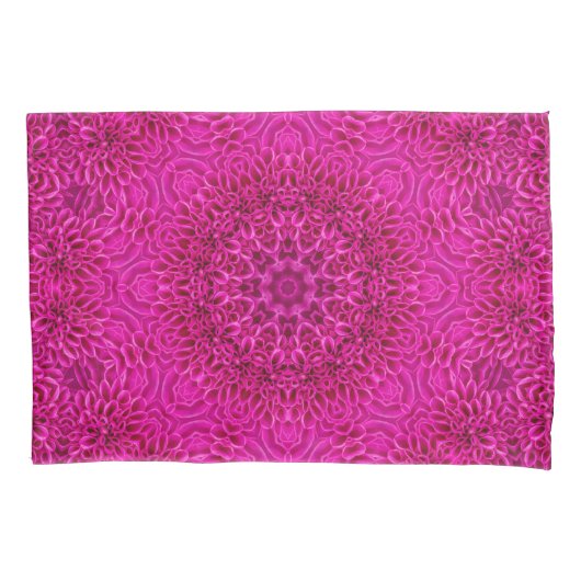 Roze  fractale Kaleidoscoop Kussensloop (Voorkant)