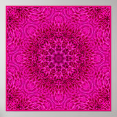 Roze  fractale Kaleidoscoop Poster (Voorkant)
