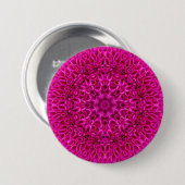 Roze  fractale Kaleidoscoop Ronde Button 7,6 Cm (Voorkant /achterkant)