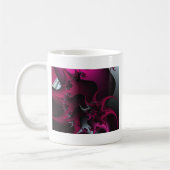 roze fractale kunst koffiemok (Links)