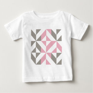 Roze frambozen en zilver Geometric ZigZag