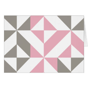 Roze frambozen en zilver Geometric ZigZag