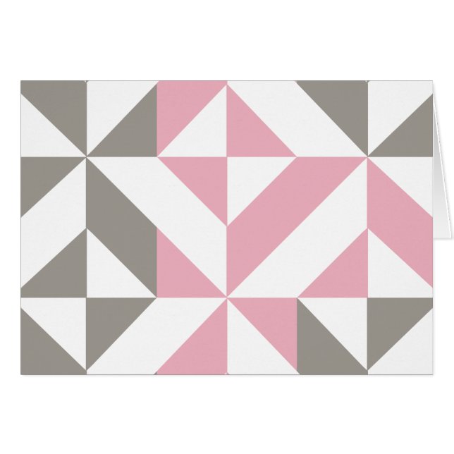Roze frambozen en zilver Geometric ZigZag (Voorkant Horizontaal)