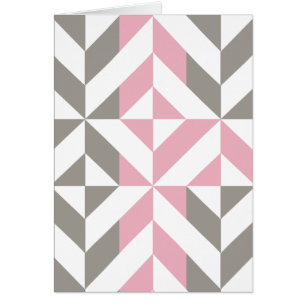 Roze frambozen en zilver Geometric ZigZag