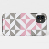Roze frambozen en zilver Geometric ZigZag Case-Mate iPhone Case (Achterkant (horizontaal))