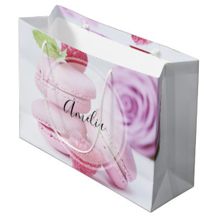 Roze frambozen macarons Frans gebak foto Groot Cadeauzakje