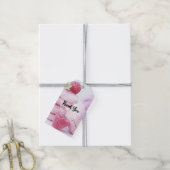 Roze frambozen Macarons Franse deken Dank u Cadeaulabel (Met Touw)