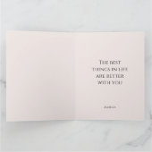 Roze frambozen waterverf gelukige valentijnsdag kaart (Binnen)