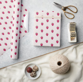 Roze frambozen Waterverf Pattern Cadeaupapier
