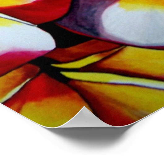 Roze Frangipani art poster van Sacha Grossel Art (Hoek)