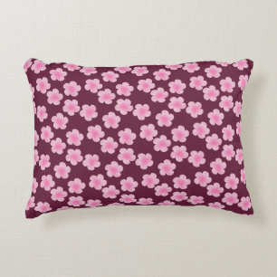 Roze Frangipani Bloem Naadloos Patroon Accent Kussen