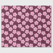 Roze Frangipani Bloem Naadloos Patroon Cadeaupapier (Vlak)