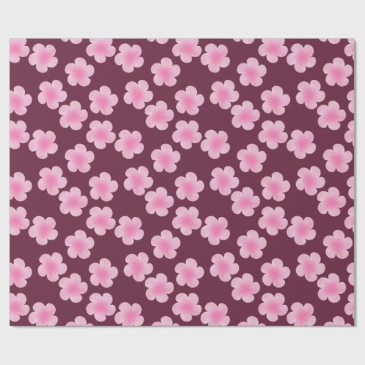Roze Frangipani Bloem Naadloos Patroon Cadeaupapier (Vlak)