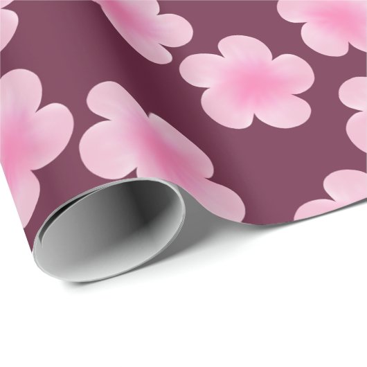 Roze Frangipani Bloem Naadloos Patroon Cadeaupapier (Rol Hoek)