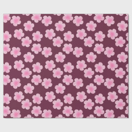 Roze Frangipani Bloem Naadloos Patroon Cadeaupapier