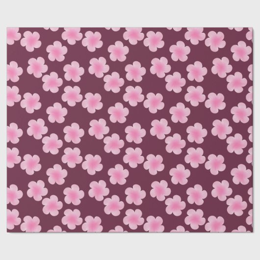 Roze Frangipani Bloem Naadloos Patroon Cadeaupapier (Zoom)