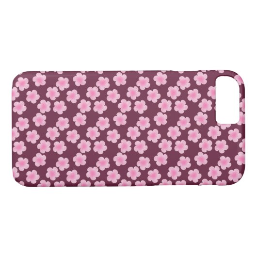 Roze Frangipani Bloem Naadloos Patroon Case-Mate iPhone Case (Achterkant (Horizontaal))