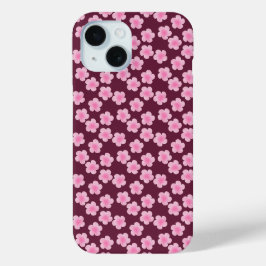 Roze Frangipani Bloem Naadloos Patroon iPhone 15 Case